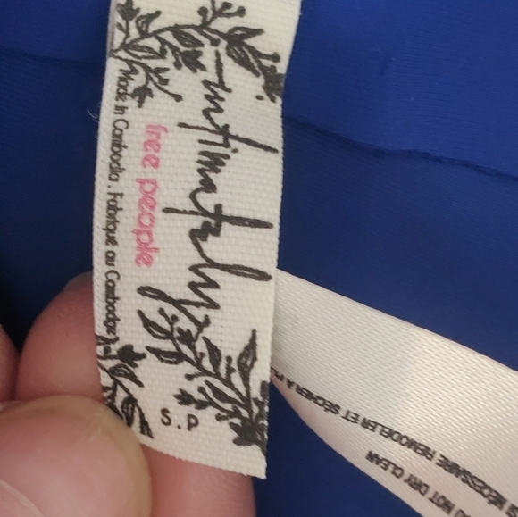 Free people  sz small.  Flame blue. Intimately nina bandeau tube top .NWT - Picture 3 of 4